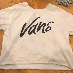 vans pink and white t shirt